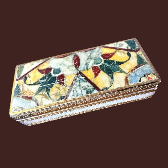 VINTAGE JEWELRY/TRINKET BOX - MADE IN ITALY - Picture 1 of 9